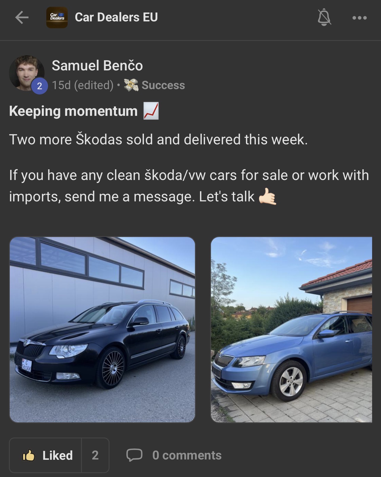 Keeping momentum shared by Samuel Benčo