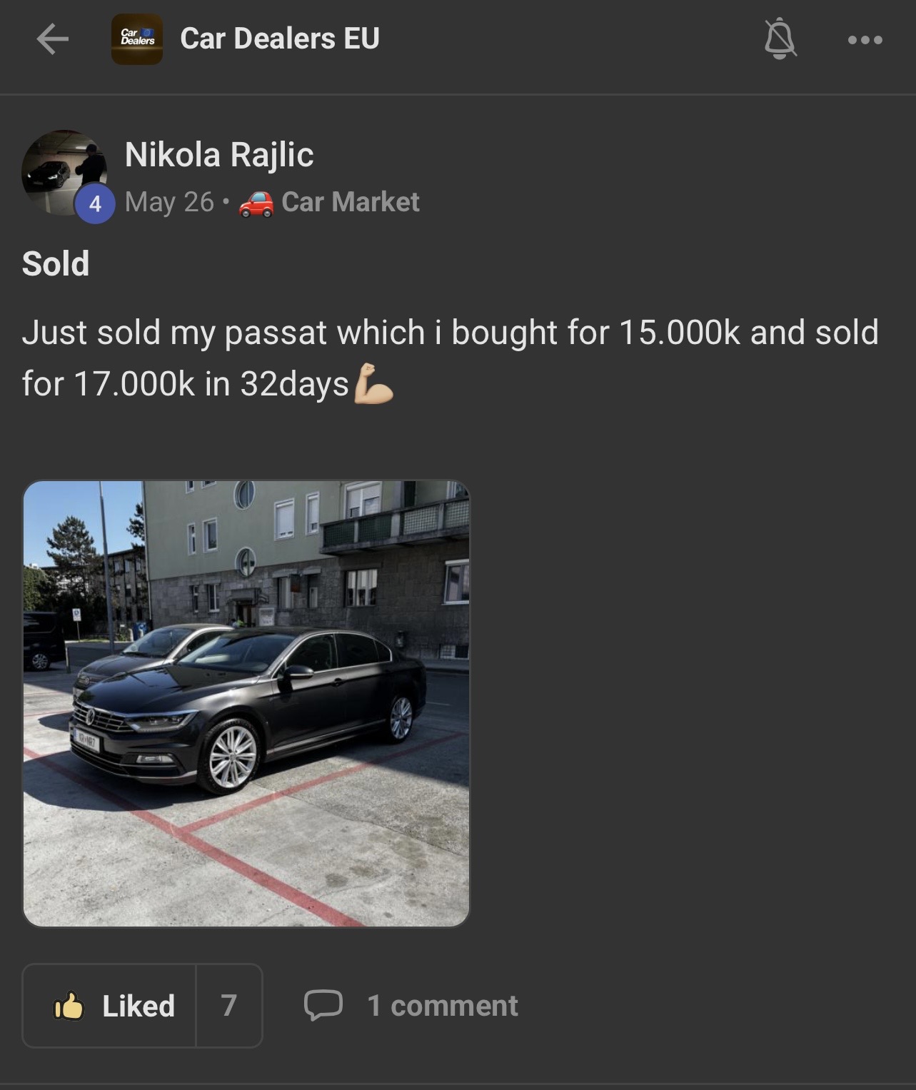 Sold shared by Nikola Rajlic